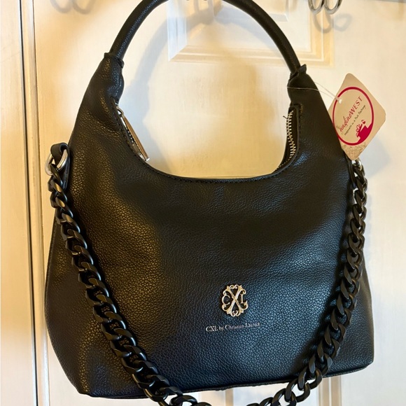 CXL by Christian Lacroix Handbags - SOLD!! Black Leather Chain Shoulder Bag